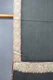 Black Base Big Multicolor Border Embroidery Cashmere Pashmina Shawl