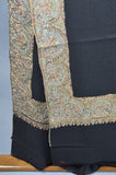 Black Base Big Red Blue Border Embroidery Cashmere Pashmina Shawl