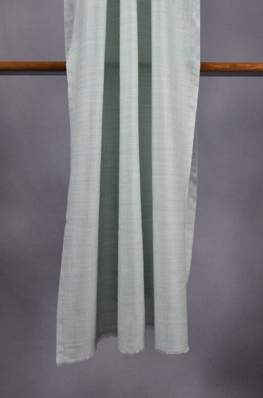 Two Shades of Green Reversible Merino & Silk Scarf