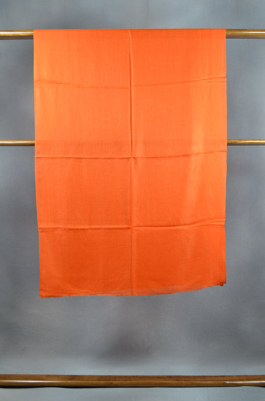 Extra-light weight Orange Color Merino Silk Scarf