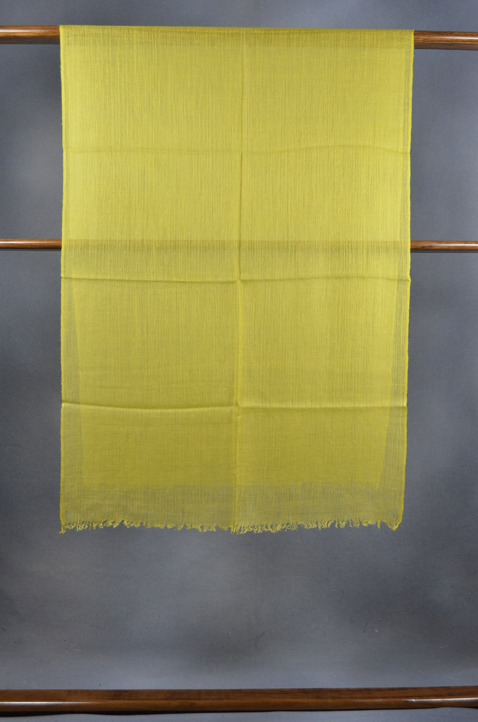Extra-light weight Cadmium Yellow Color Merino Silk Scarf