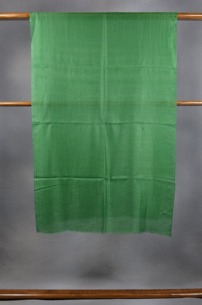 Extra-light weight Basil Green Color Merino Silk Scarf