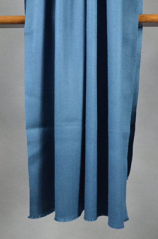 Blue Base Thick Merino & Silk Scarf