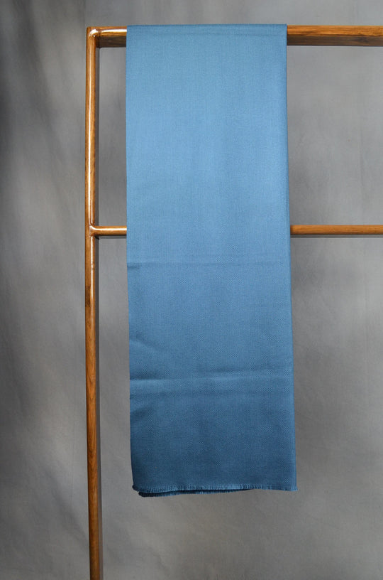 Blue Base Thick Merino & Silk Scarf