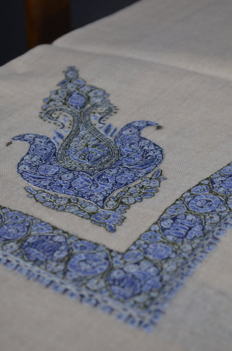 Ivory Neemdoor Pashmina Mussar