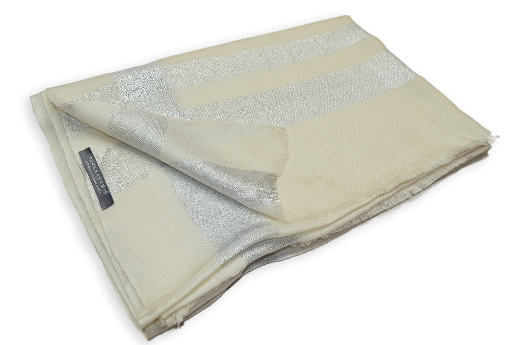 Zari Border Merino Scarf