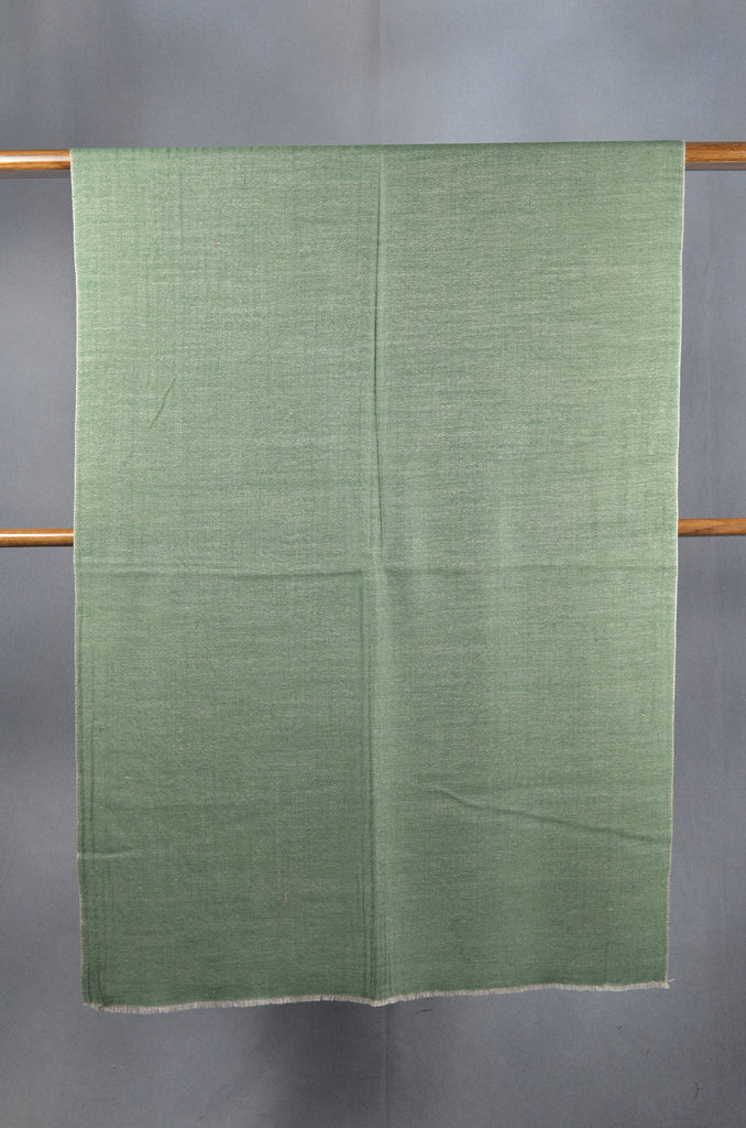 Olive Green Reversible Merino & Silk Scarf