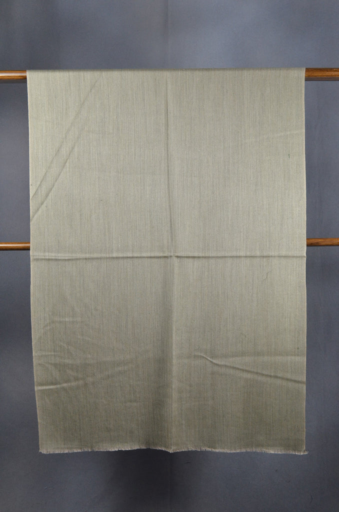 Olive Green Reversible Merino & Silk Scarf