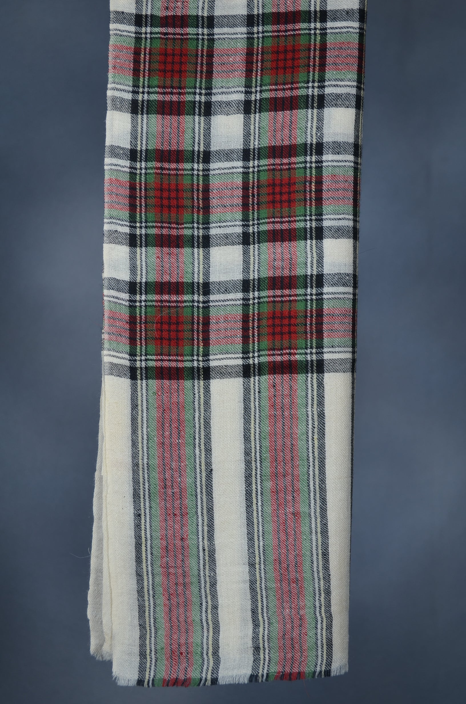 Plaid Handwoven Cashmere Pashmina Scarf