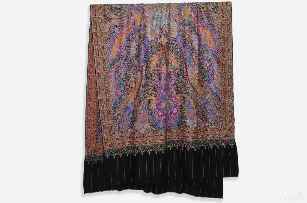 Oversized 2.5 Yard Kalamkari Pashmina Jamawar Shawl