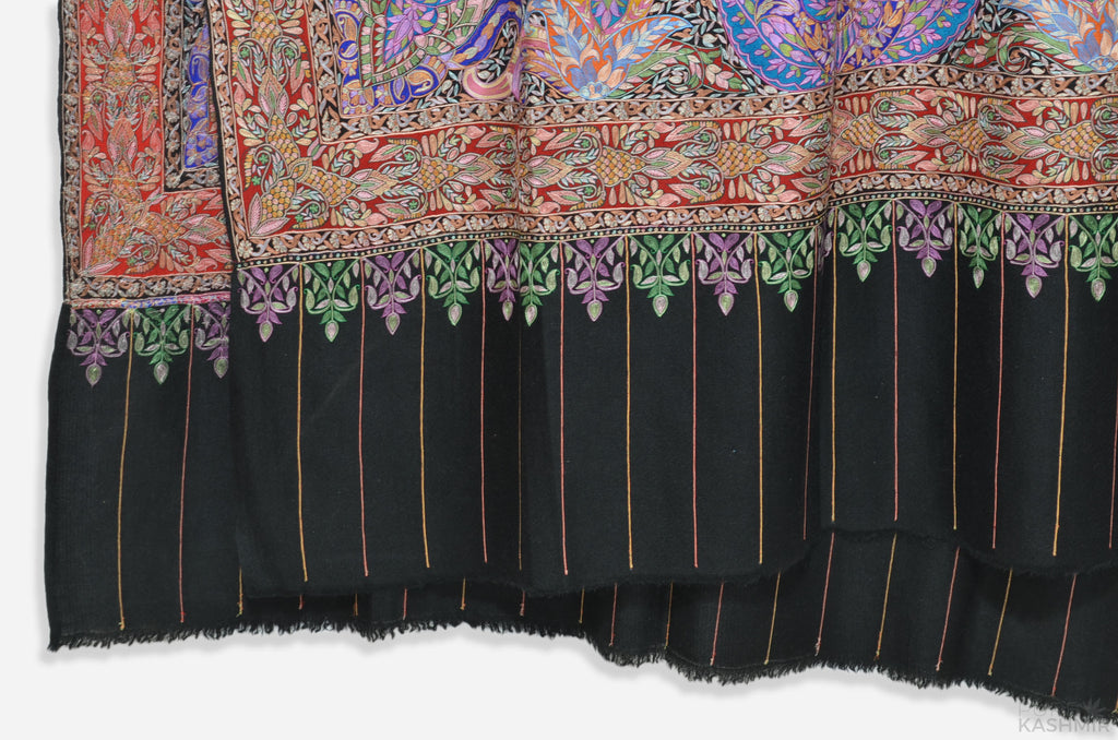 Oversized 2.5 Yard Kalamkari Pashmina Jamawar Shawl