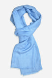 Beautifully light and scrumptiously soft "Stone Blue" Cashmere Scarf is hand woven from the highest grade of 100% pure Cashmere from Kashmir.