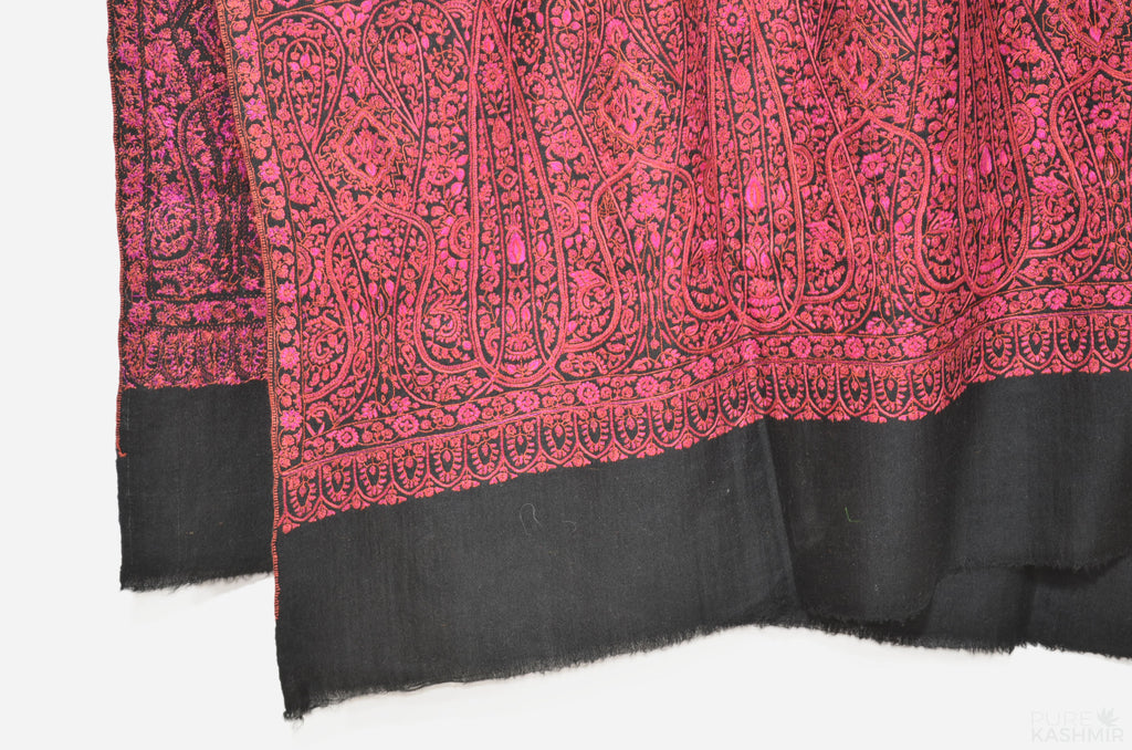 Oversized 2.5 Yard Black Pashmina Shawl
