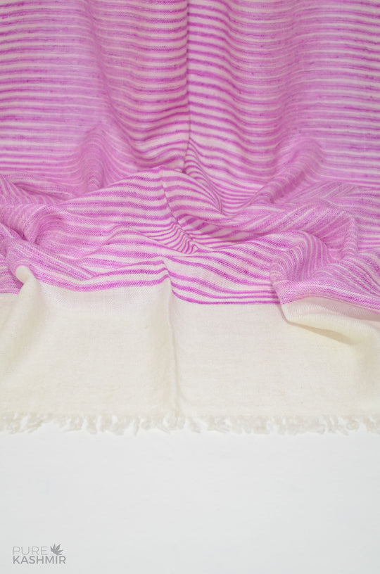 Pink Khadi Pattern Handwoven Cashmere Pashmina Scarf