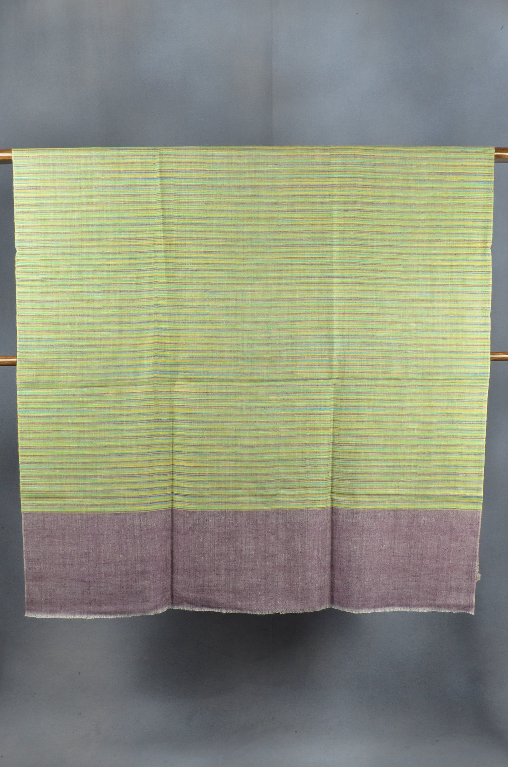 Multi Color Green Tone Handwoven Cashmere Pashmina Shawl