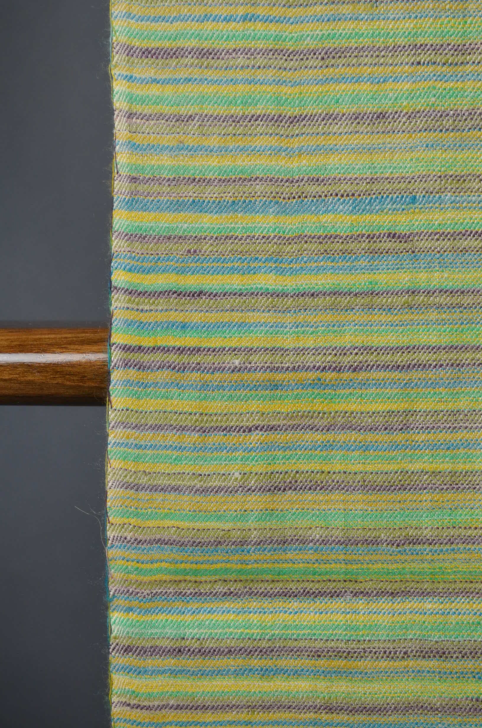 Multi Color Green Tone Handwoven Cashmere Pashmina Shawl