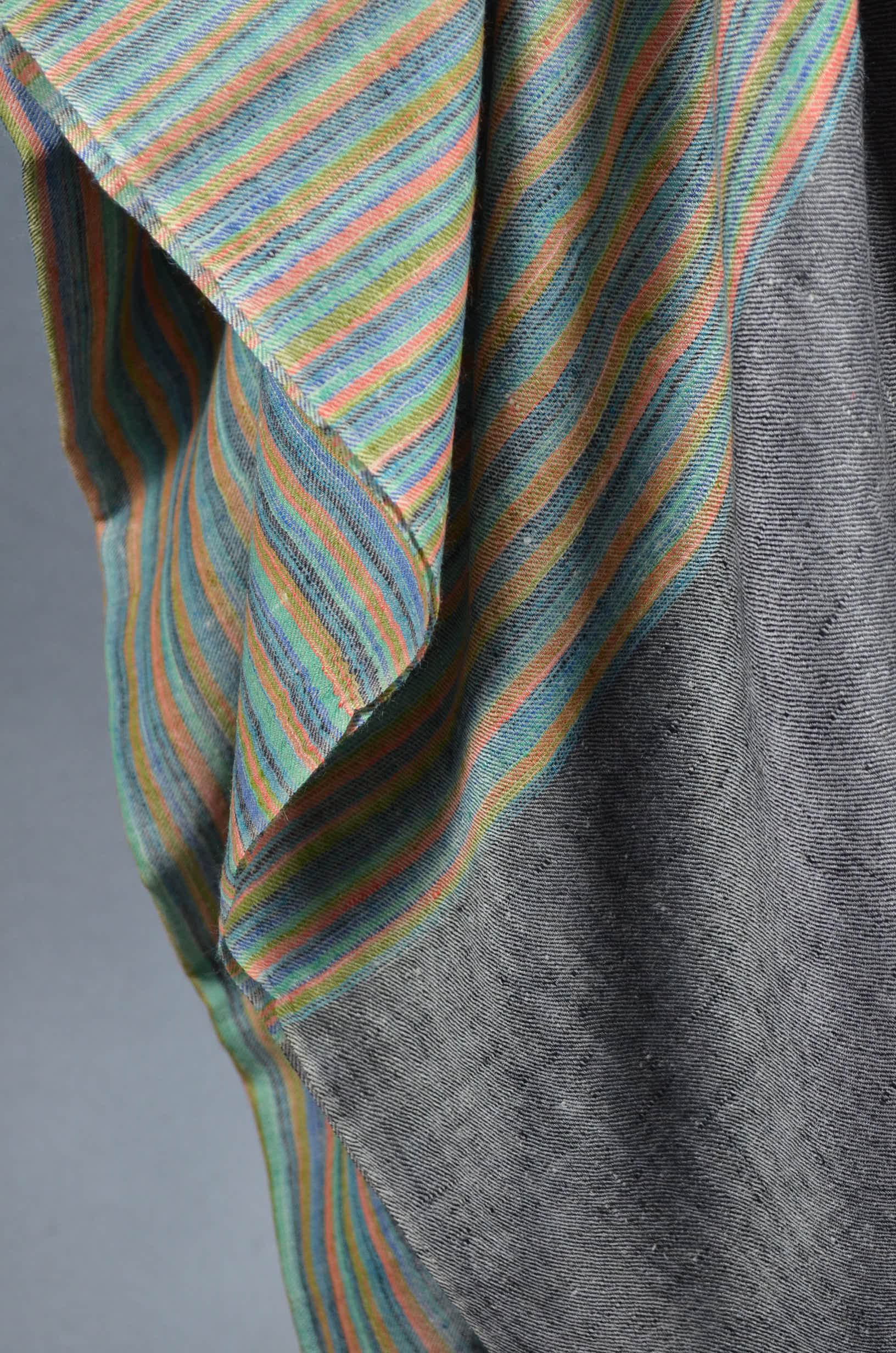 Multi Color Pistachio Tone Handwoven Cashmere Pashmina Shawl