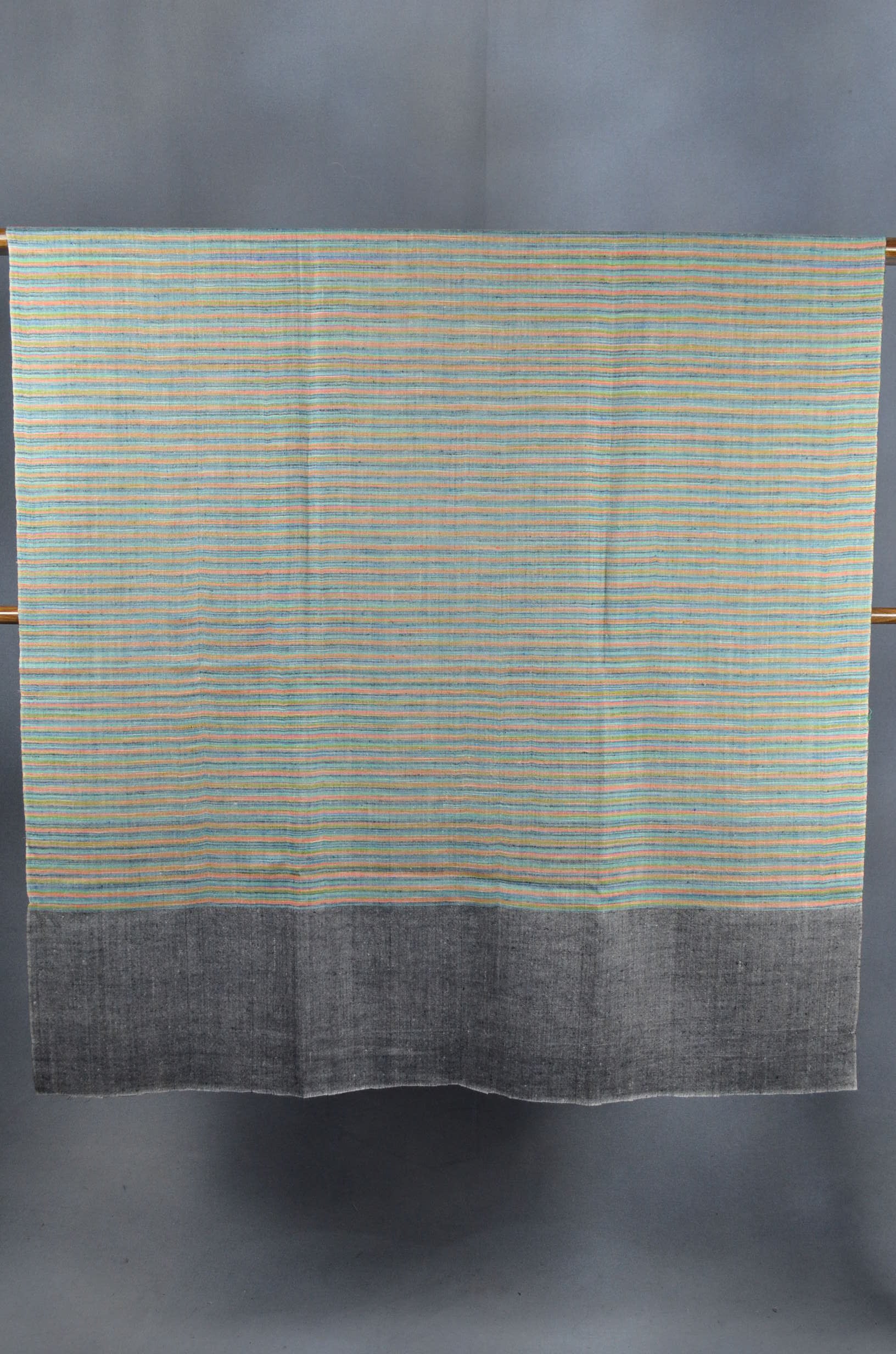 Multi Color Pistachio Tone Handwoven Cashmere Pashmina Shawl