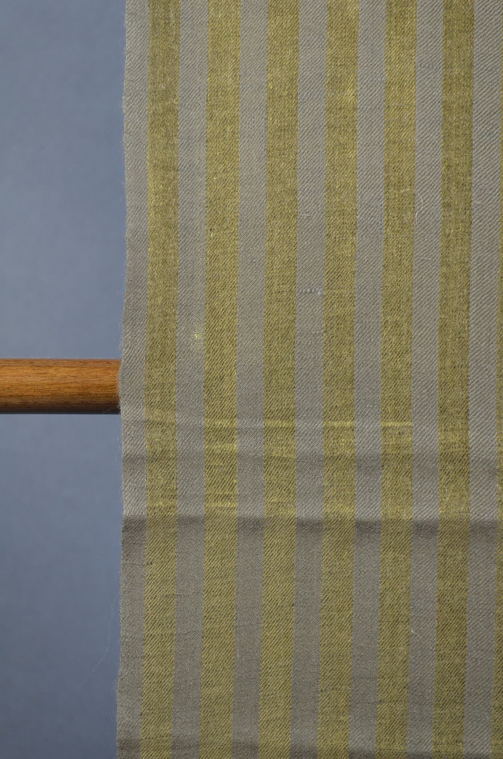 Golden Metallic Striped Handwoven Cashmere Pashmina Scarf