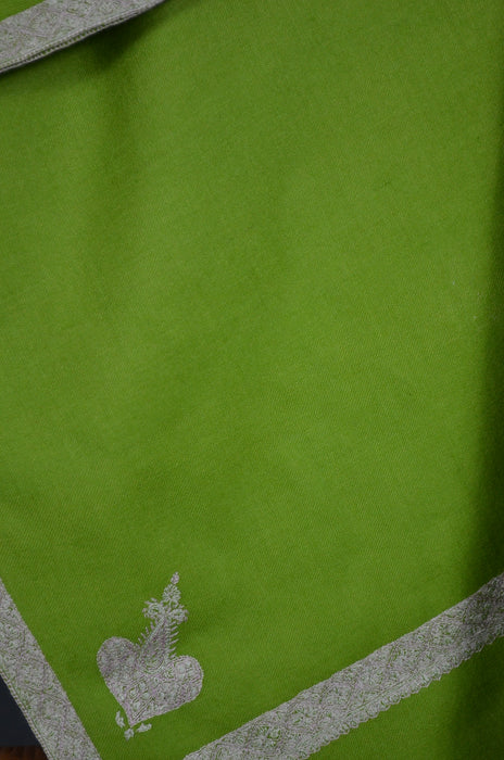 Green Border Embroidery Cashmere Pashmina Shawl