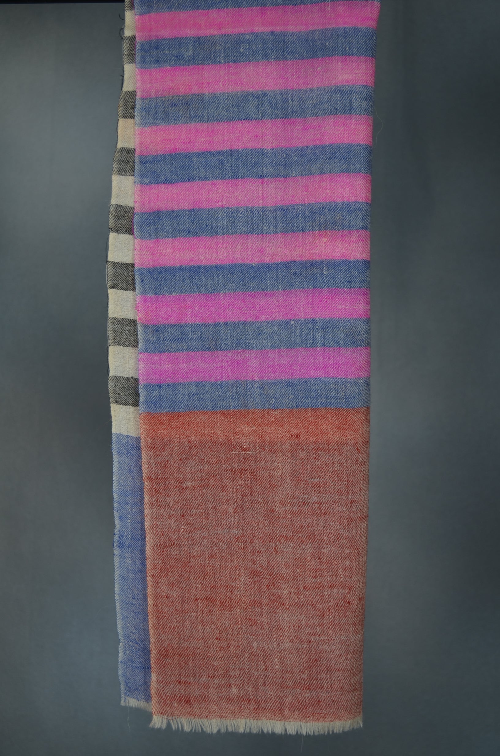 Multi Pattern Check Handwoven Cashmere Pashmina Scarf