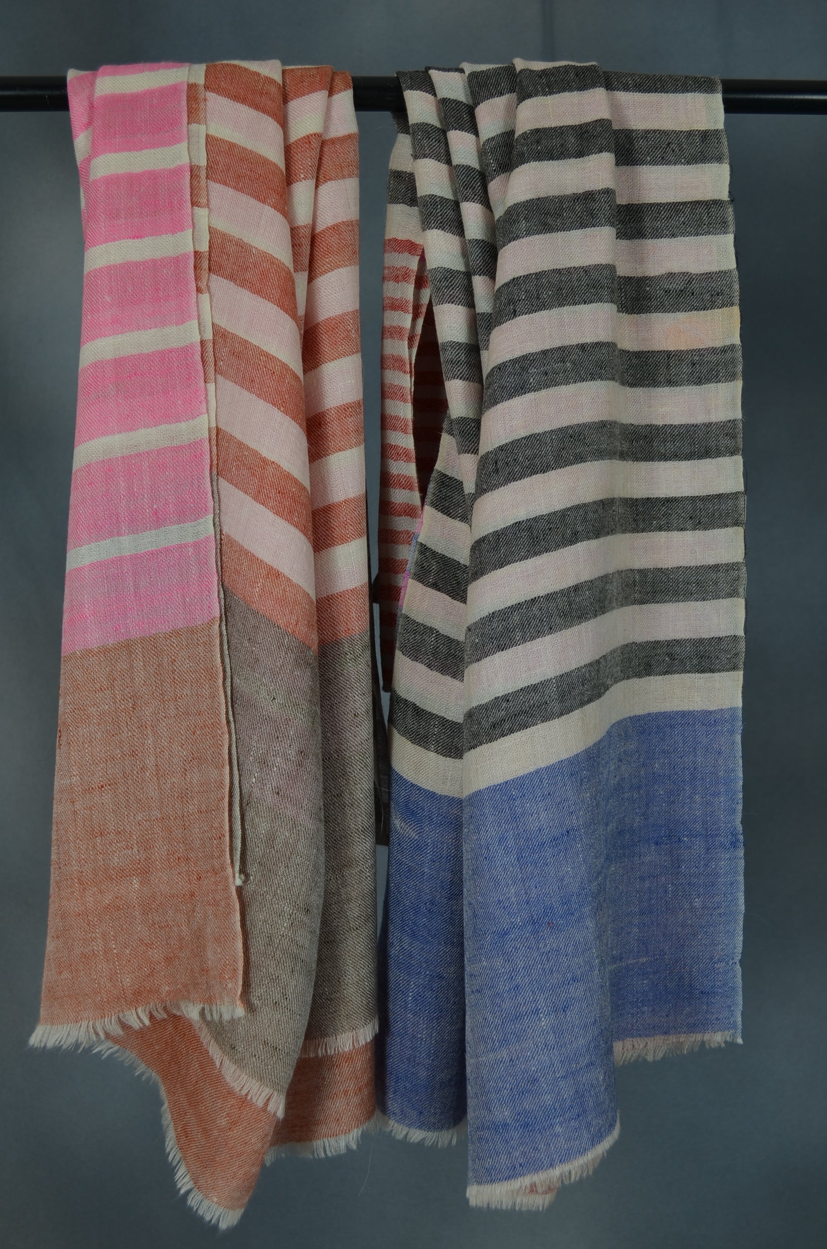 Multi Pattern Check Handwoven Cashmere Pashmina Scarf
