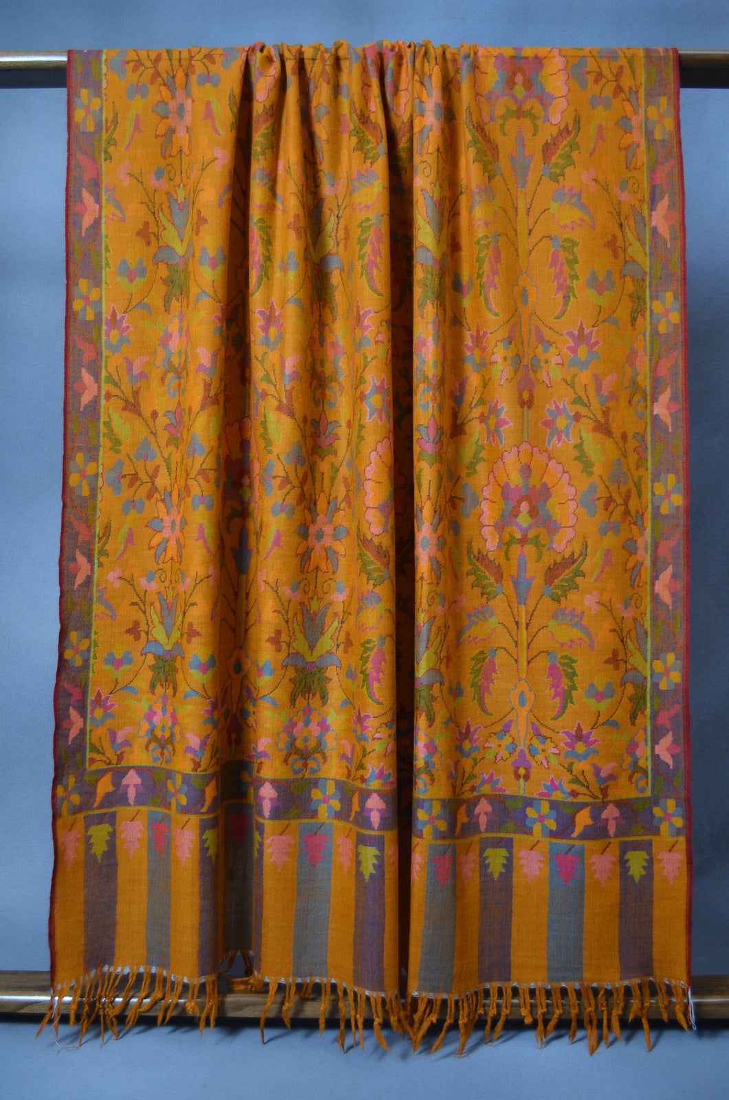 Orange Kani Pashmina Shawl