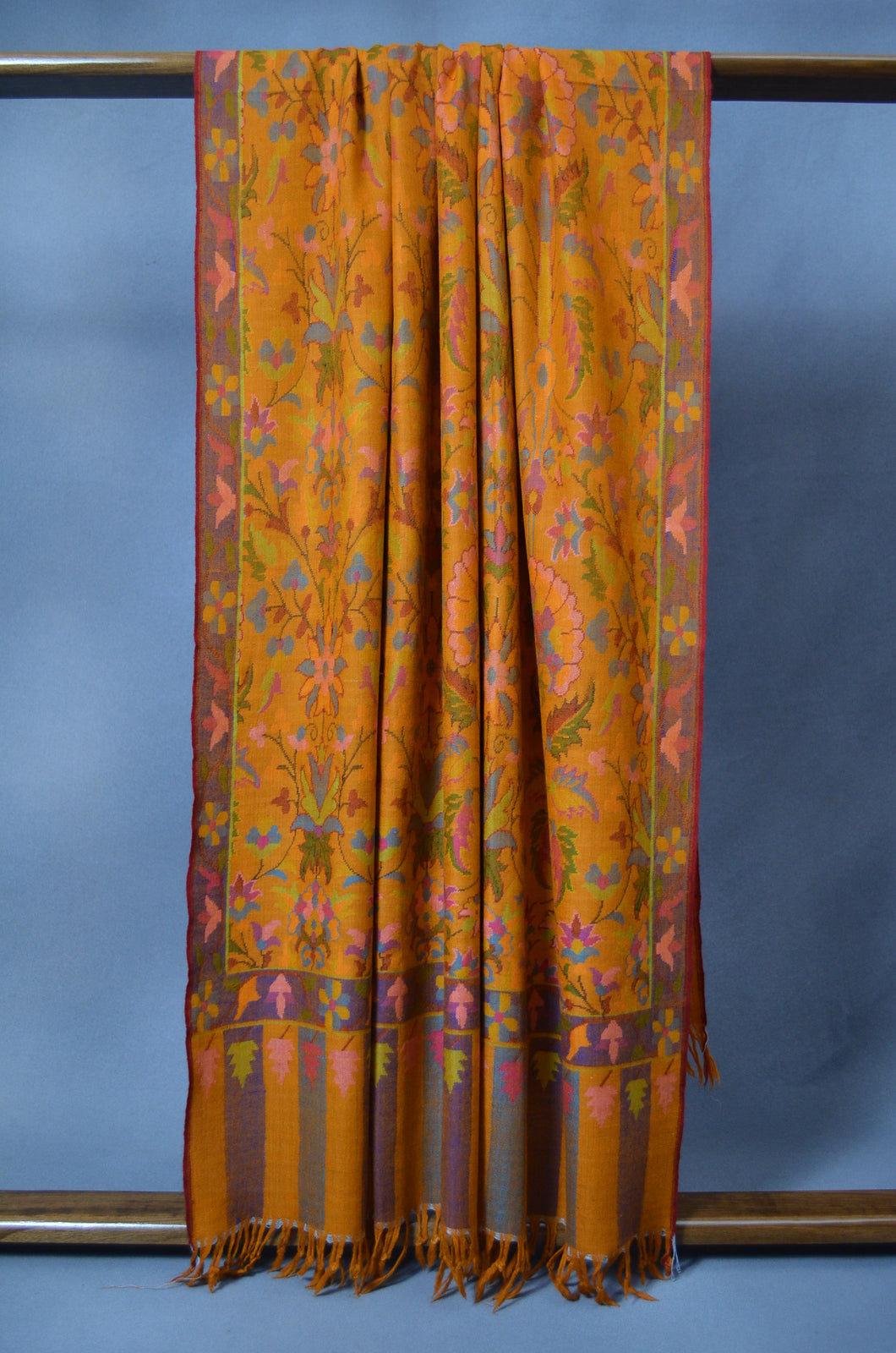 Orange Kani Pashmina Shawl