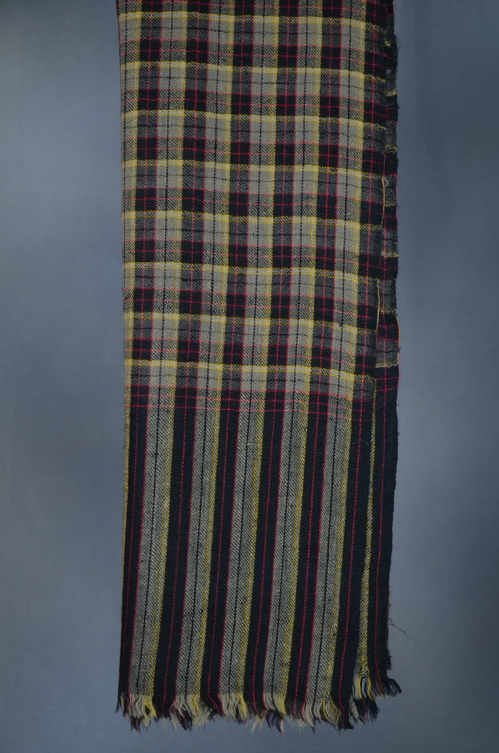 Black Check Handwoven Cashmere Pashmina Scarf