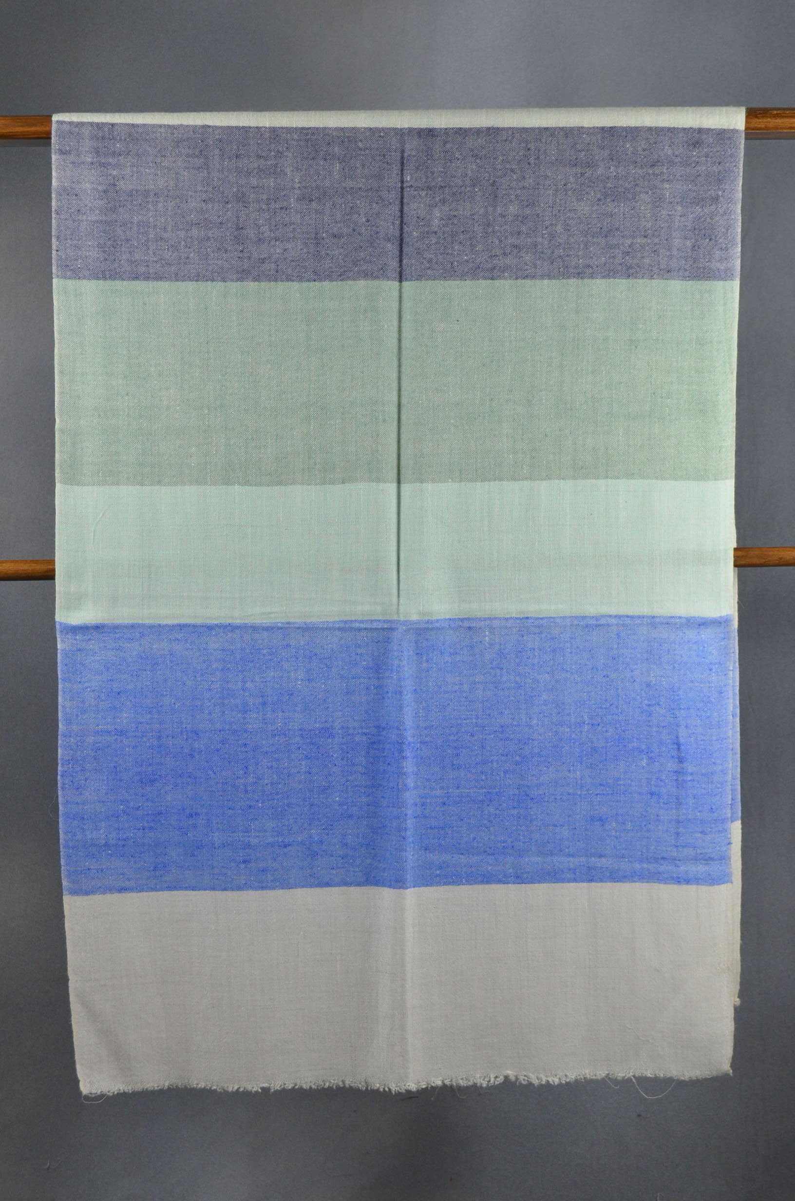 Multi Color Big Stripe Handwoven Cashmere Pashmina Scarf