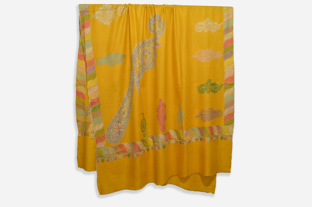 Designer Yellow Jali with Beautiful Motifs