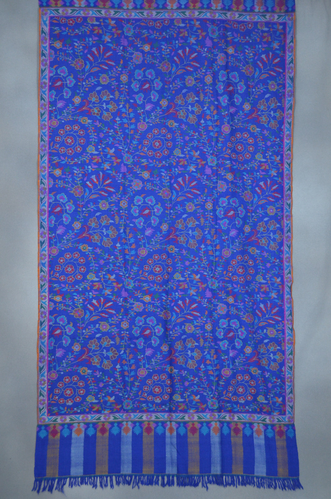 Blue Kani Jamawar Pashmina Shawl