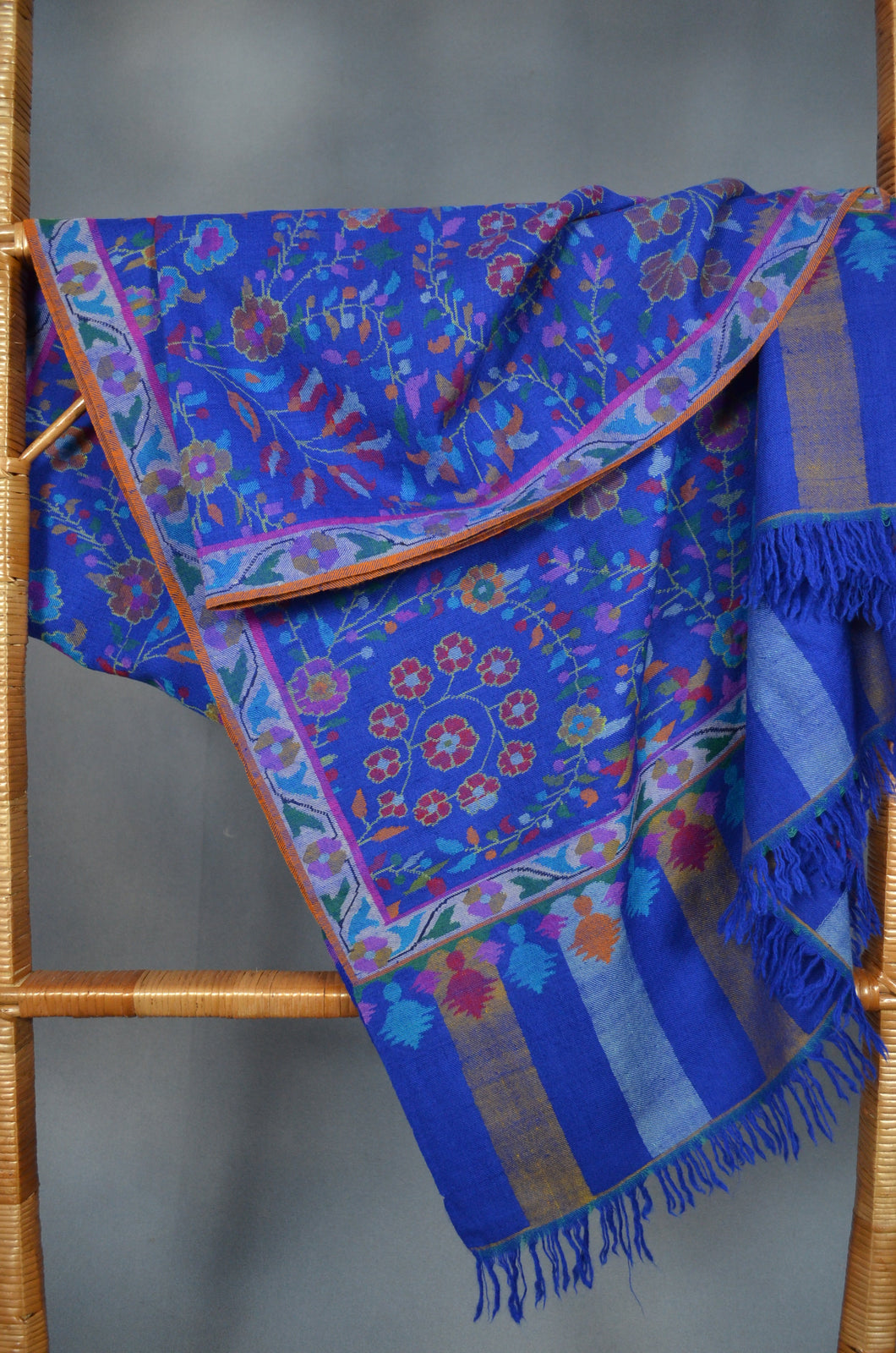 Blue Kani Jamawar Pashmina Shawl
