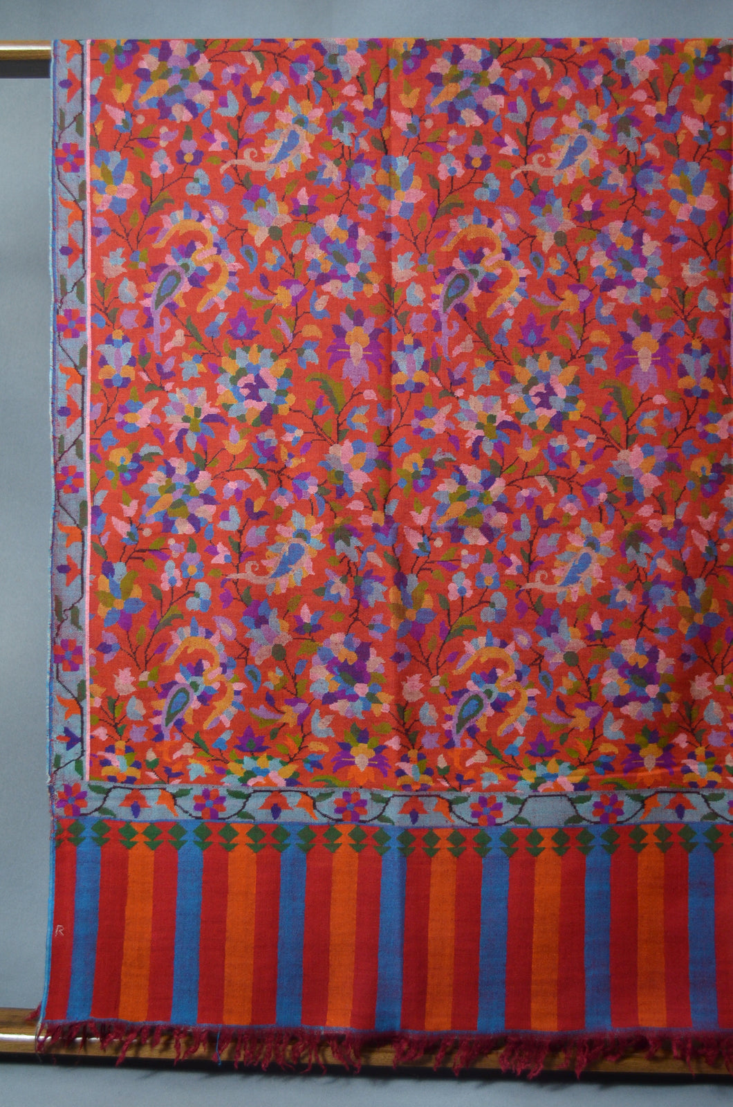 Maroon Kani Pashmina Shawl