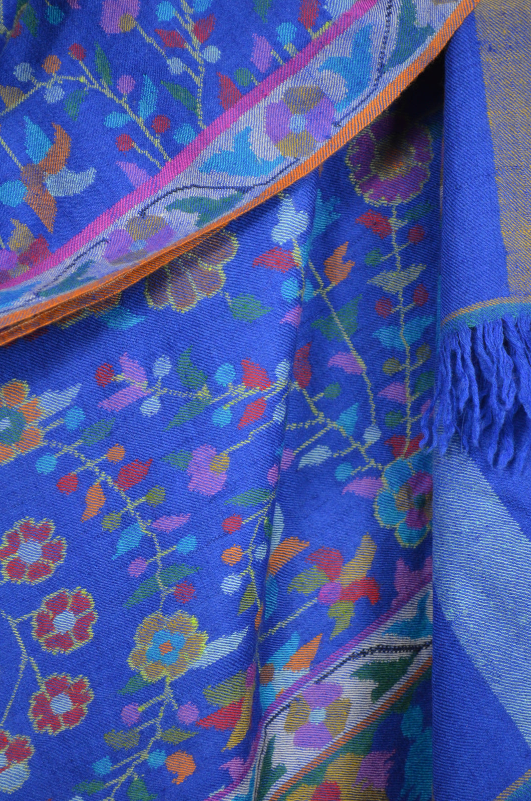 Blue Kani Jamawar Pashmina Shawl