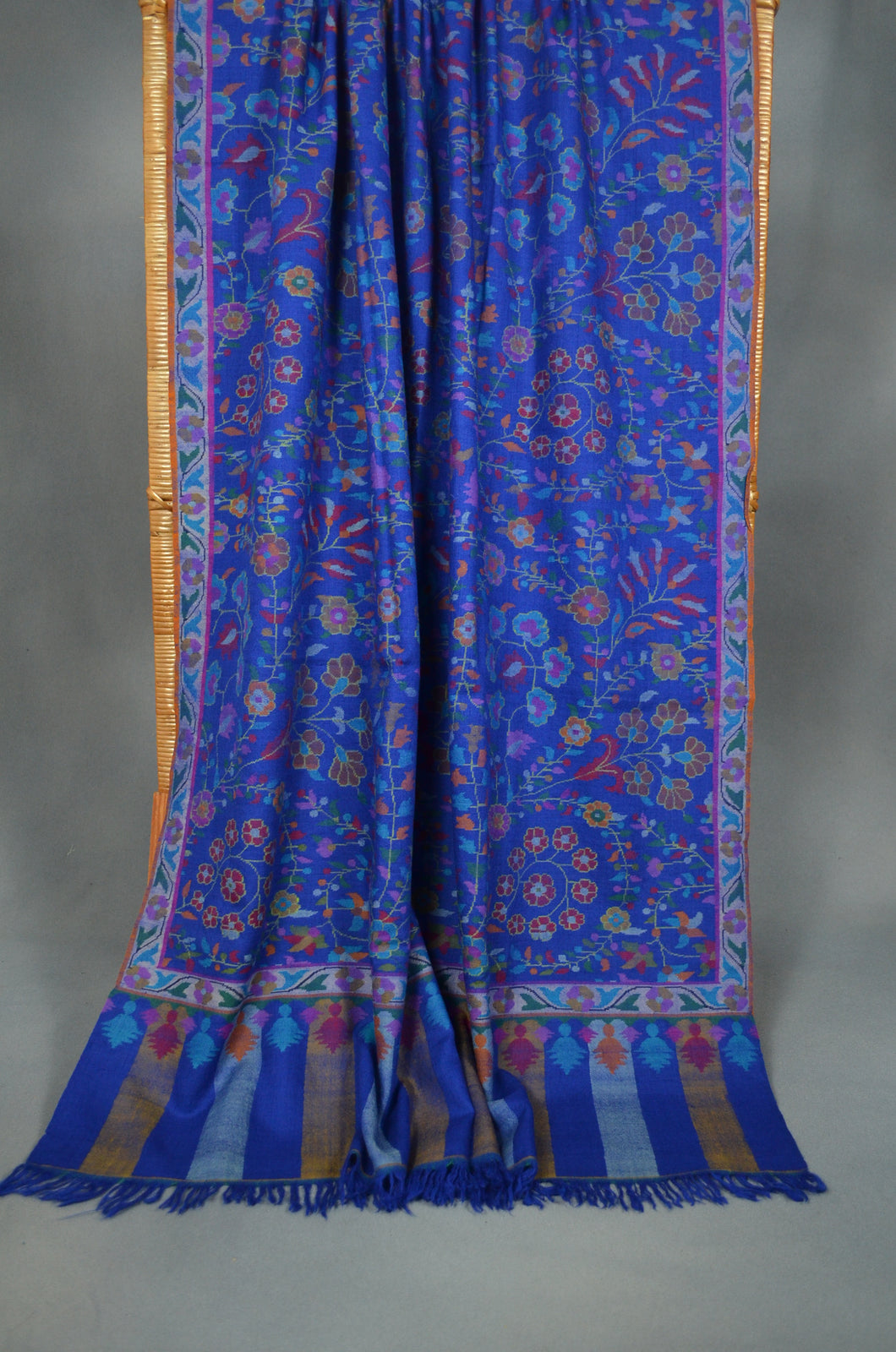 Blue Kani Jamawar Pashmina Shawl