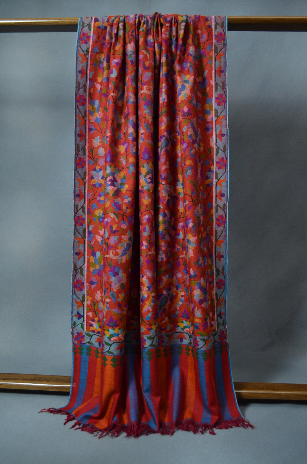 Maroon Kani Pashmina Shawl