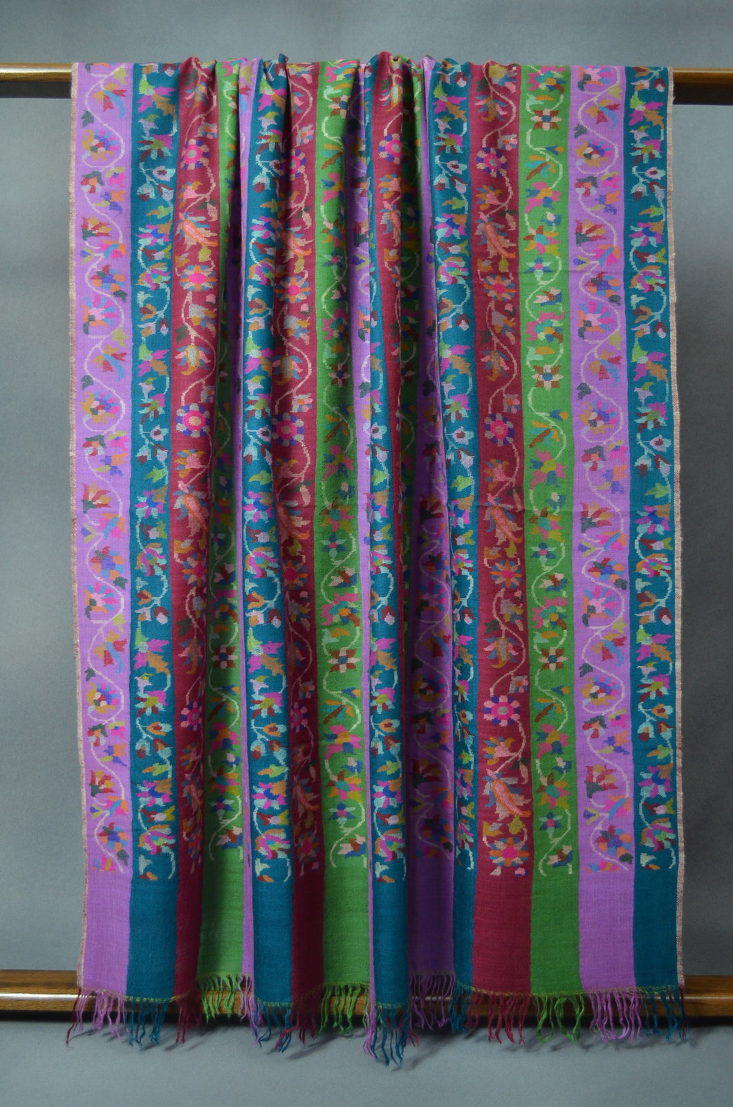 Multi Color Striped Kani Pashmina Shawl
