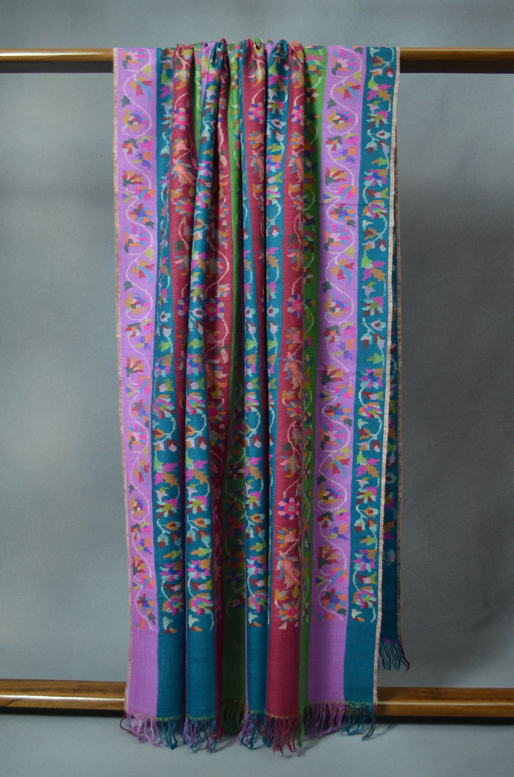 Multi Color Striped Kani Pashmina Shawl