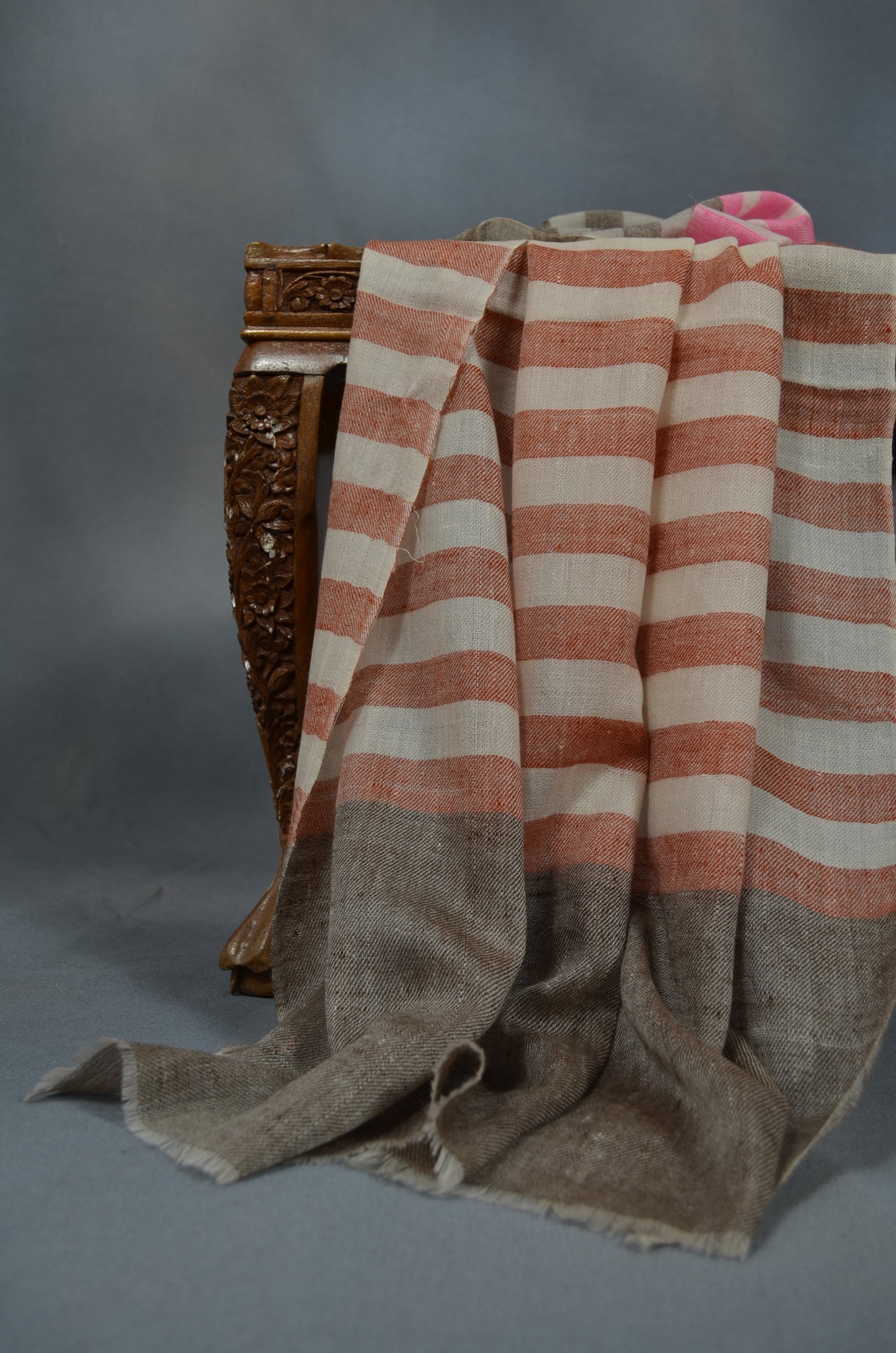 Multi Pattern Check Handwoven Cashmere Pashmina Scarf