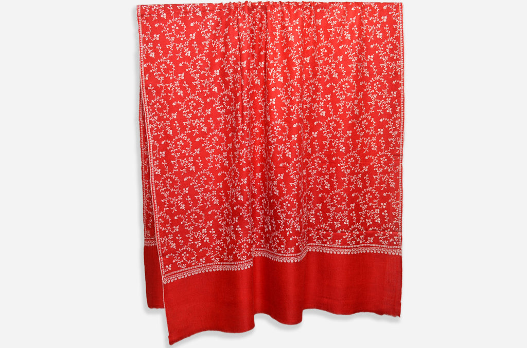 Red Pashmina Jali