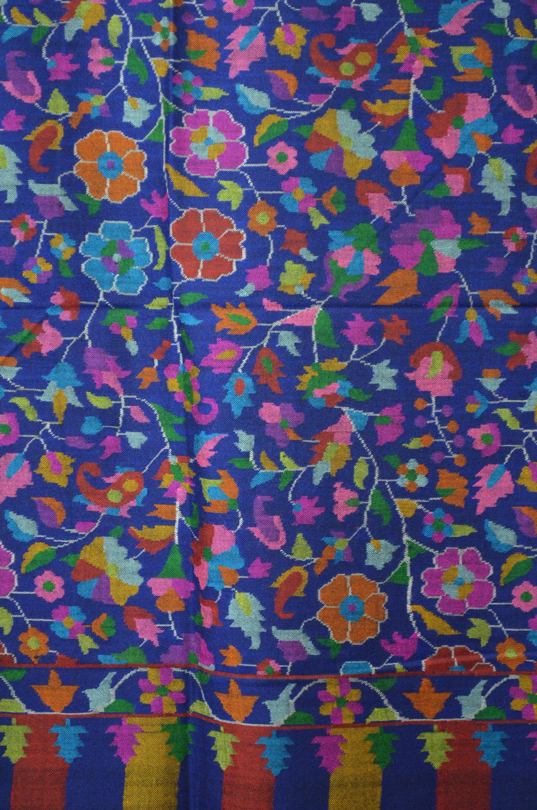 Blue Kani Pashmina Shawl