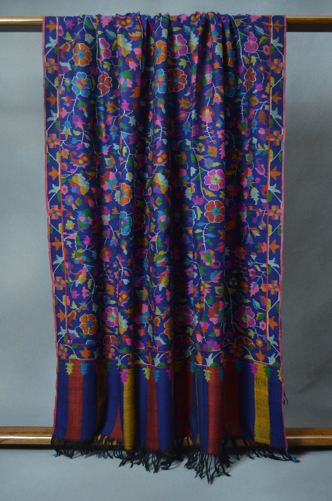 Blue Kani Pashmina Shawl
