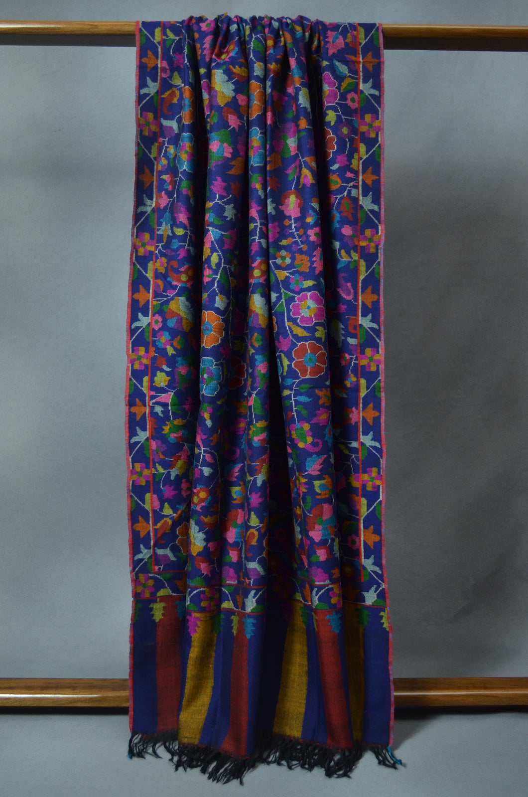 Blue Kani Pashmina Shawl