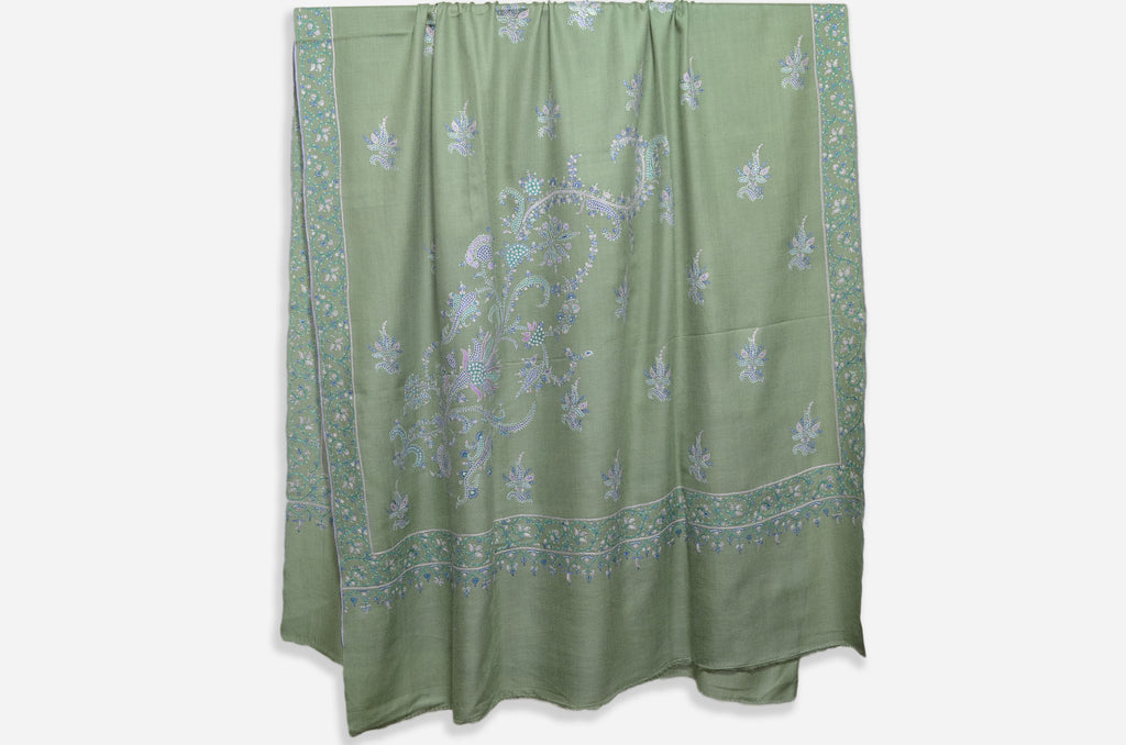 Sage Green Pashmina Jali