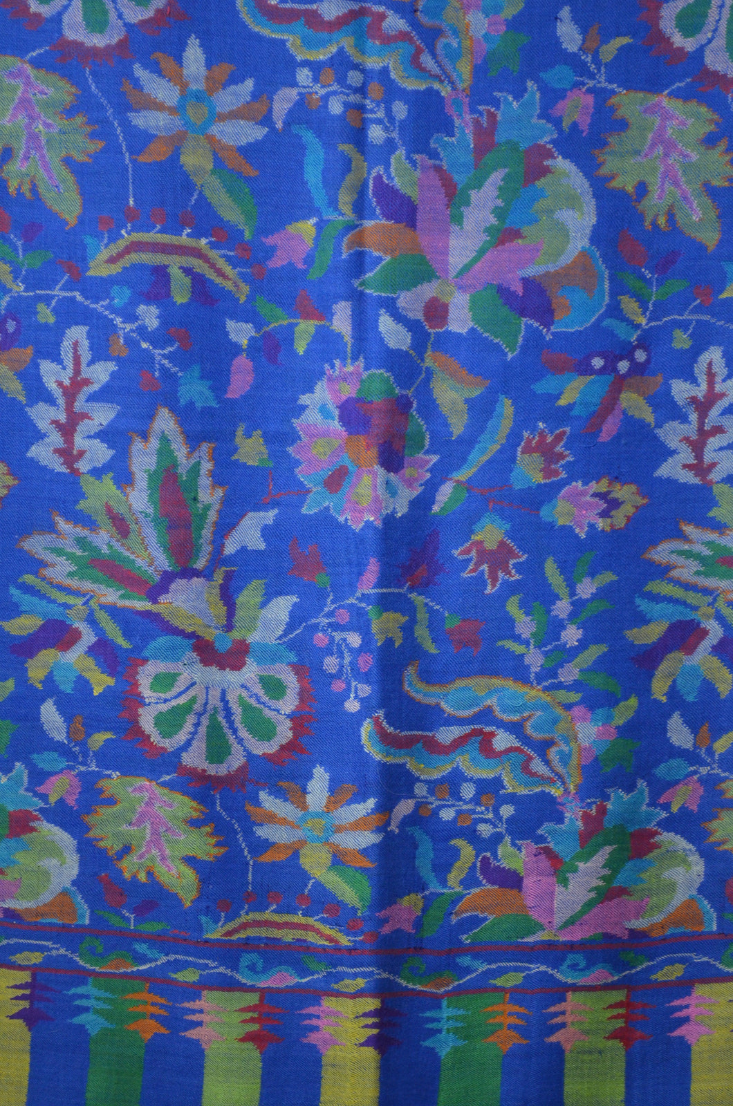 Blue Kani Pashmina Scarf