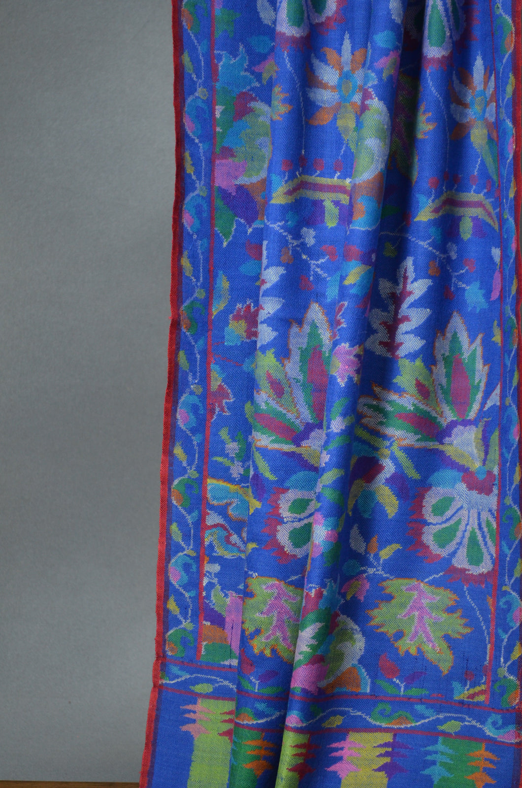Blue Kani Pashmina Scarf