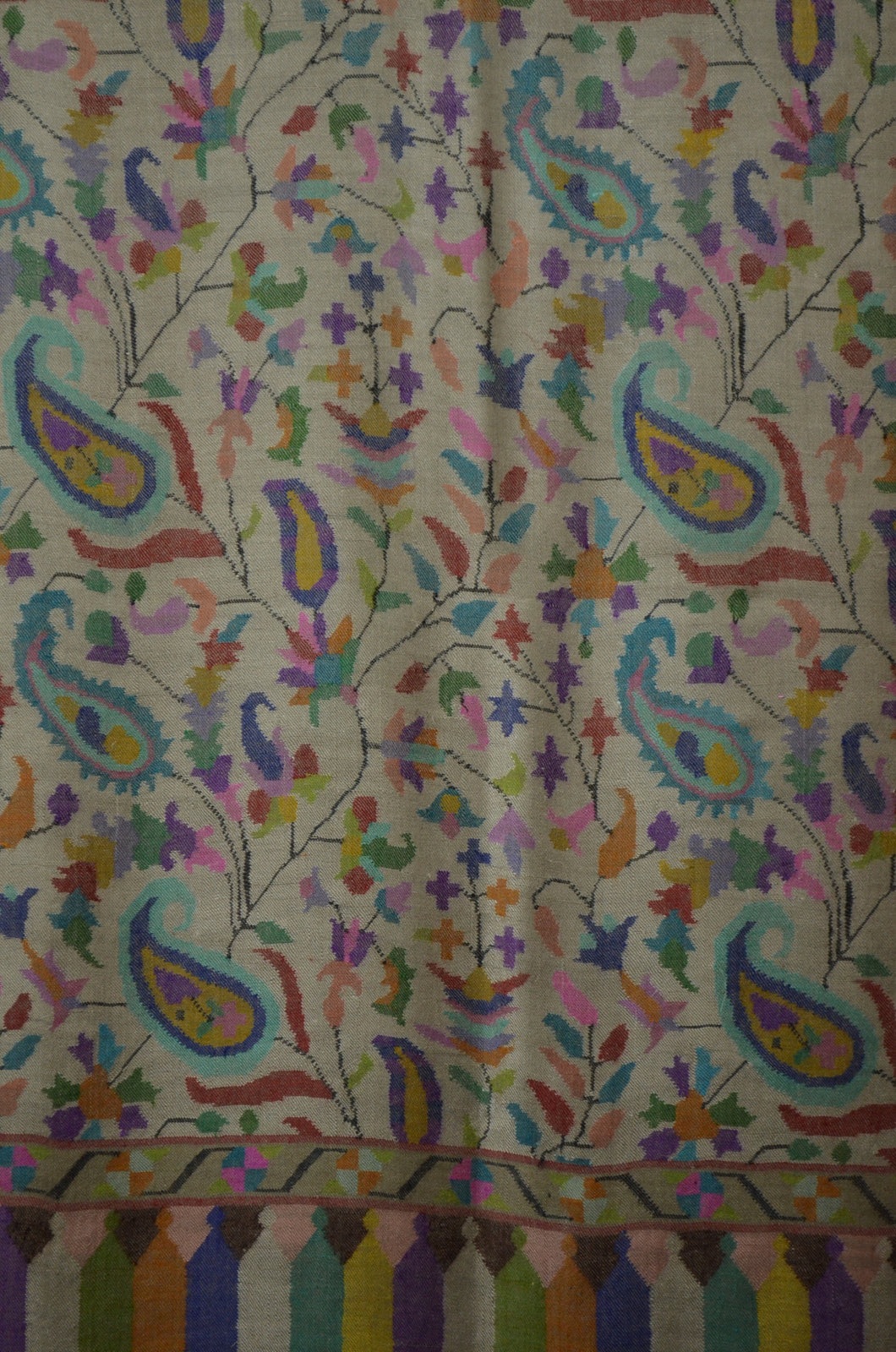 Un Dyed Natural Kani Pashmina Scarf