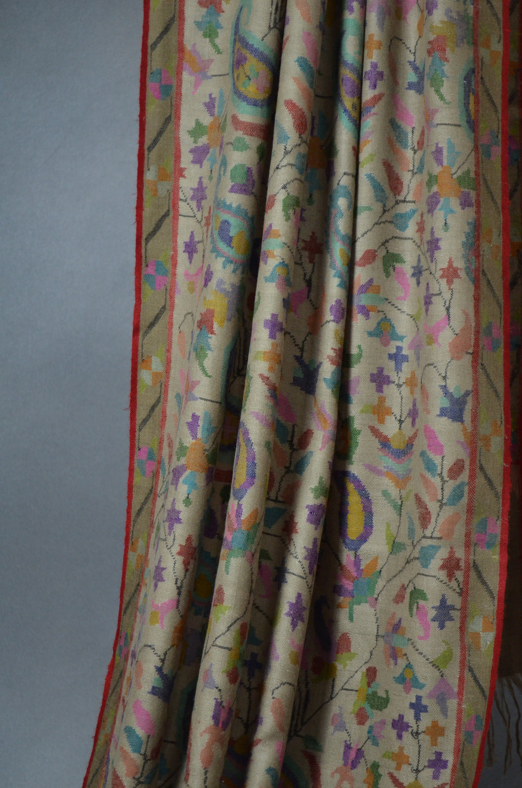 Un Dyed Natural Kani Pashmina Scarf