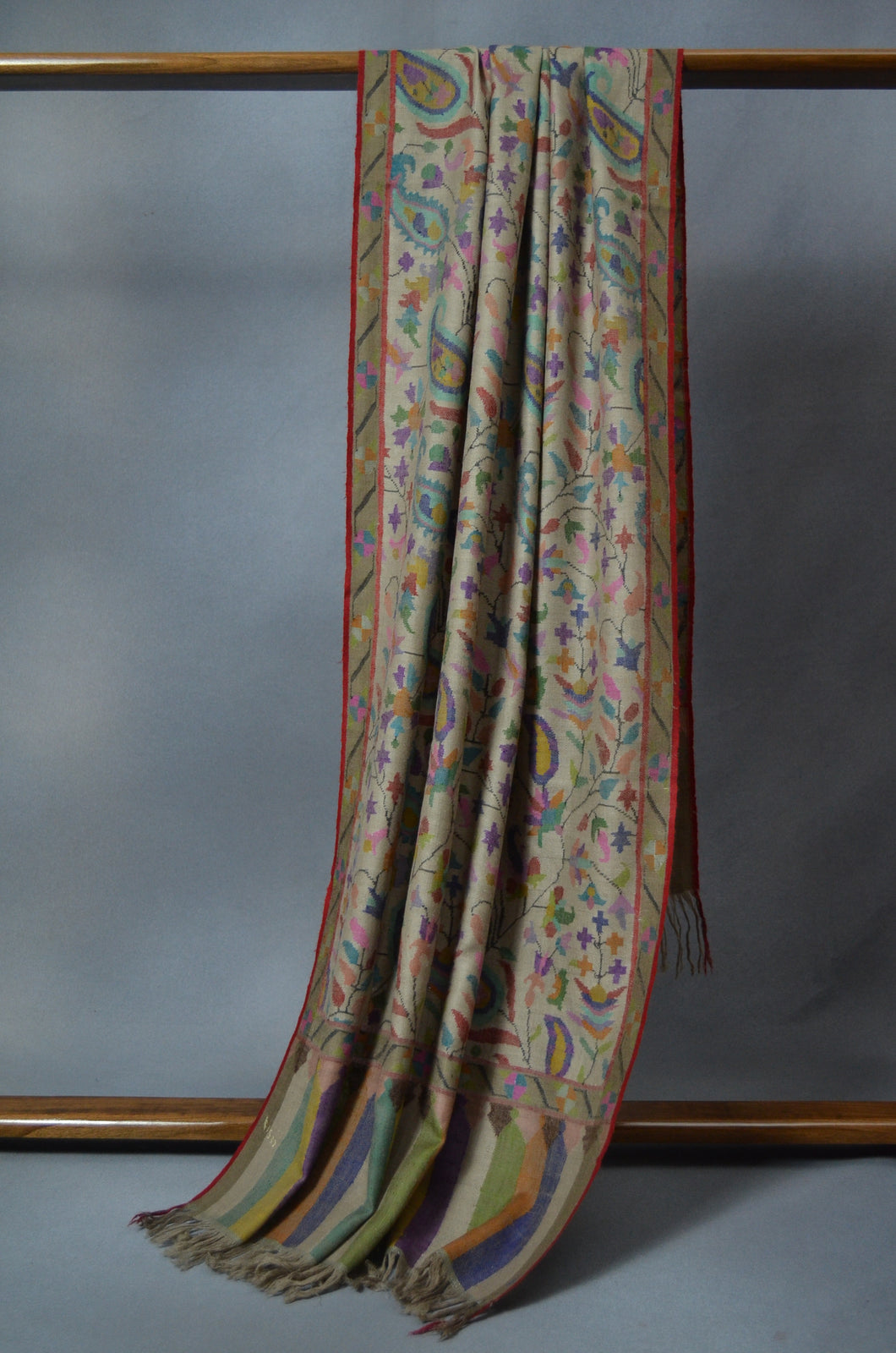 Un Dyed Natural Kani Pashmina Scarf
